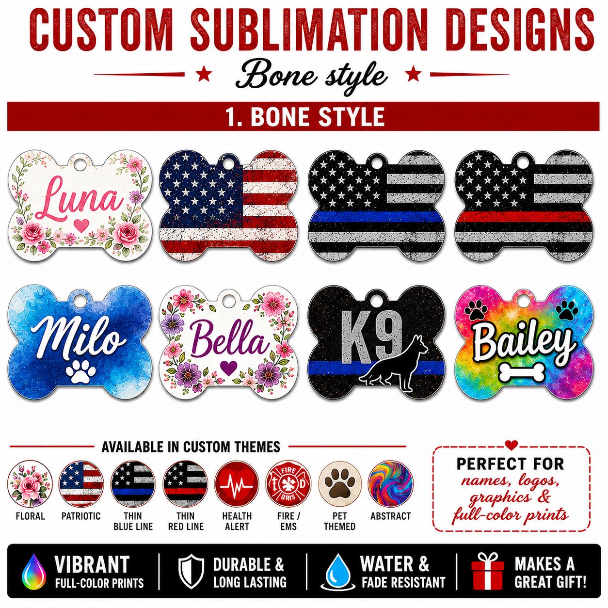 Personalized Pet ID Tag with Name and Phone Number