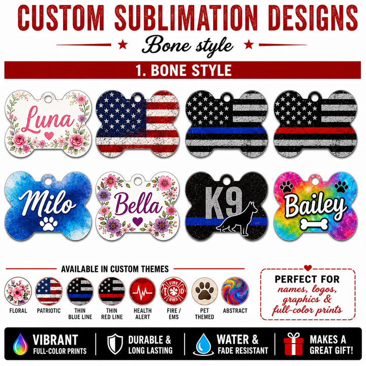 Personalized Pet ID Tag with Name and Phone Number