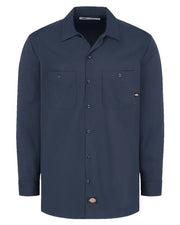 Dickies L307T Men's Tall Industrial Cotton Long Sleeve Work Shirt