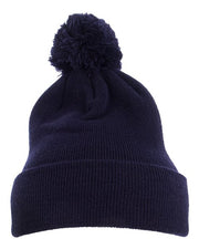 YP Classics 1501P Pom-Pom Cuffed Knit Beanie