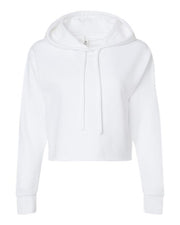 Next Level 9384 Women's Laguna Sueded Raw Edge Crop Hoodie Sweatshirt