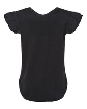 Rabbit Skins 4439 Infant Flutter Sleeve Baby Rib Bodysuit