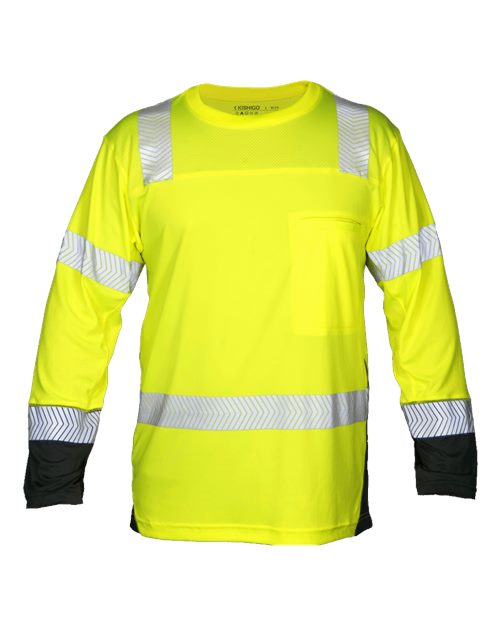 Kishigo 9177 Unisex Premium Black Series® Cool Touch Class 3 Long Sleeve T-Shirt
