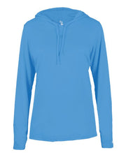 Badger 4165 Women's B-Core Hooded Long Sleeve T-Shirt