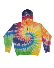 Colortone 8600 Unisex Tie-Dyed Cloud Inside-Out Fleece Hooded Sweatshirt
