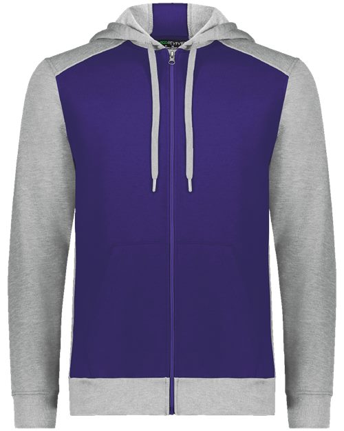 Augusta Sportswear 6899 Unisex Eco Revive™ Three-Season Triblend Fleece Full-Zip Hooded Sweatshirt