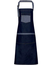 Artisan Collection by Reprime RP127 Domain Contrast Denim Bib Apron