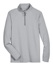 Devon & Jones DG480 Men's CrownLux Performance® Clubhouse Micro-Stripe Quarter-Zip Pullover