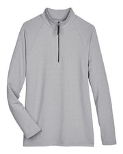 Devon & Jones DG480W Women's CrownLux Performance® Clubhouse Micro-Stripe Quarter-Zip Pullover