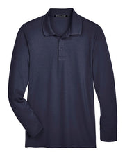 Devon & Jones DG20L Men's CrownLux Performance® Plaited Long Sleeve Polo