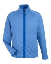 CORE365 CE72 Men's Venture Heathered Stripe Full-Zip Jacket