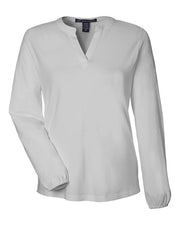 Devon & Jones DP122W Women's Raleigh Half-Placket Knit Top