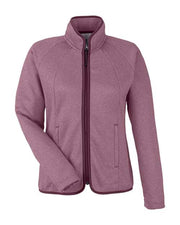 CORE365 CE72W Women's Venture Heathered Stripe Full-Zip Jacket