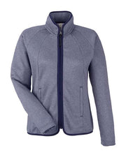CORE365 CE72W Women's Venture Heathered Stripe Full-Zip Jacket