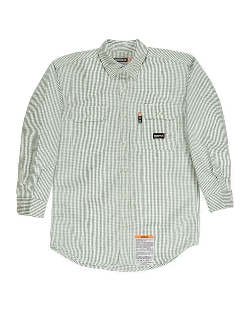 Berne Apparel FRSH21 Men's Flame-Resistant Down Plaid Work Shirt