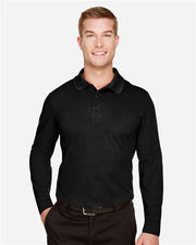Devon & Jones DG20LT Men's Tall CrownLux Performance® Plaited Long Sleeve Polo