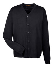 Harriton M425 Men's Pilbloc™ V-Neck Button Cardigan Sweater