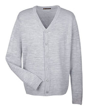 Harriton M425 Men's Pilbloc™ V-Neck Button Cardigan Sweater