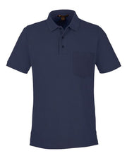 Harriton M205P Men's Valiant Cotton Snag Protect Pocket Polo
