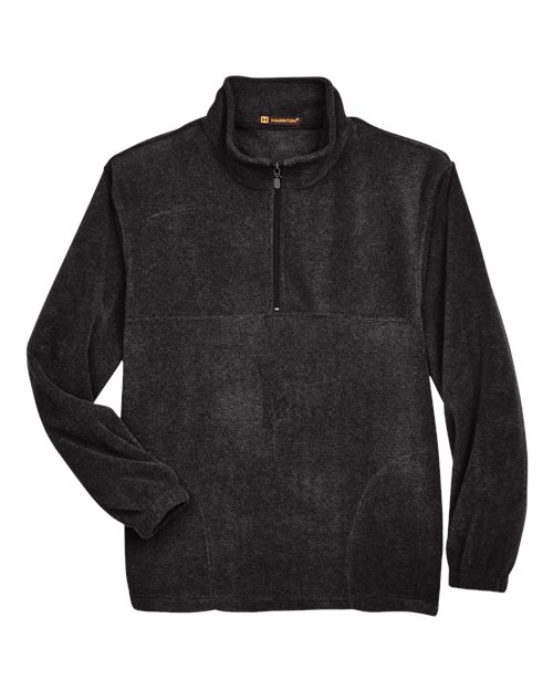 Harriton M980 Men's Fleece Quarter-Zip Pullover