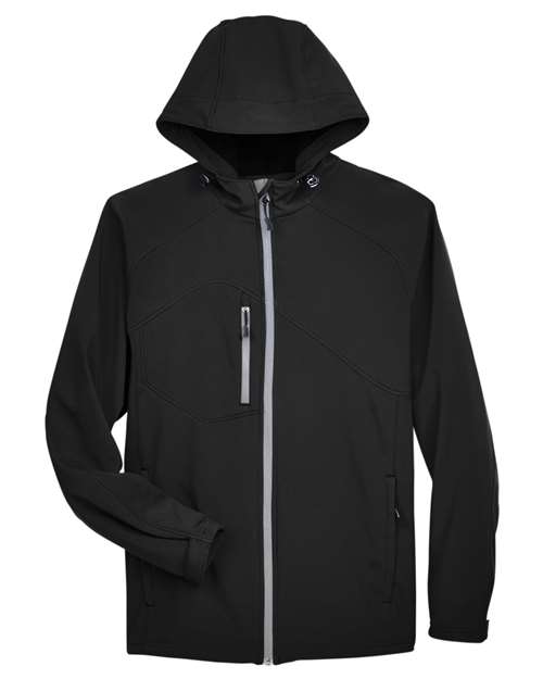North End 88166 Men's Prospect Two-Layer Fleece Bonded Soft Shell Hooded Jacket