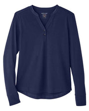 North End NE400W Women's JAQ Stretch Performance V-Neck Snap Pullover