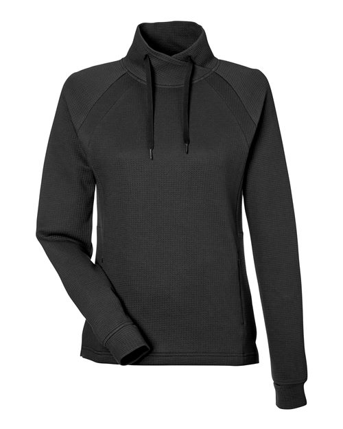 North End NE200W Women's Rhythm Waffle Cross-Neck Pullover