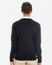Harriton M420W Women's Pilbloc V-Neck Sweater