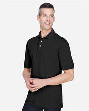 Harriton M265P Men's Easy Blend™ Polo with Pocket