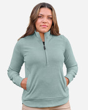 J. America 8762 Women's Element Fleece Quarter-Zip Sweatshirt