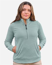 J. America 8762 Women's Element Fleece Quarter-Zip Sweatshirt