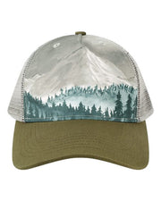 LOCALE 5PTKR Printed Five-Panel Trucker Cap