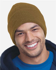 Bayside 3825 USA-Made 12'' Knit Cuffed Beanie