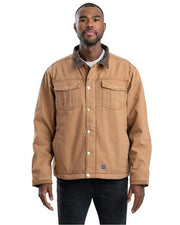 Berne Apparel J58 Men's Vintage Washed Sherpa-Lined Work Jacket