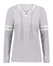 Holloway 223246 Women's Eco Revive™ Monterey Long Sleeve V-Neck T-Shirt