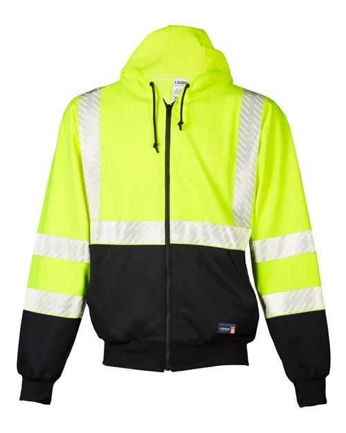 Kishigo F507 Unisex FR Full-Zip Hooded Sweatshirt