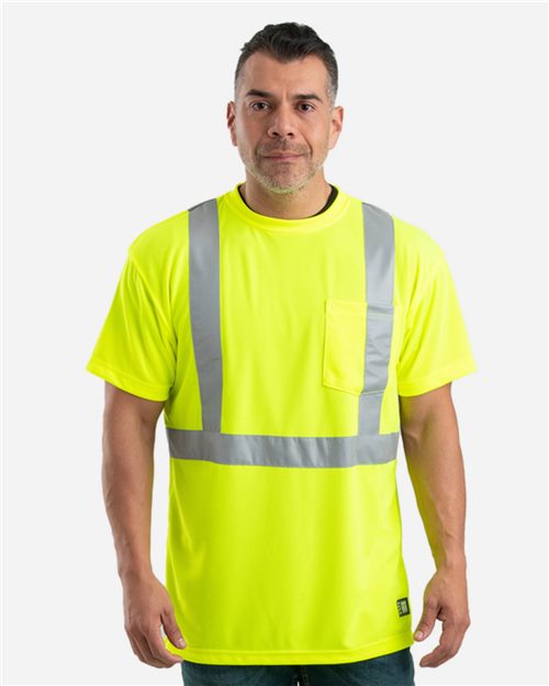 Berne Apparel HVK012T Men's Tall Hi-Vis Class 2 Performance T-Shirt