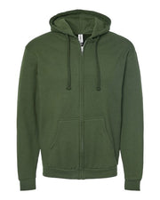 Tultex 331 Unisex Full-Zip Hooded Sweatshirt