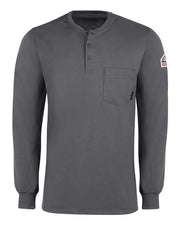 Bulwark SEL2 Men's Long Sleeve Tagless Henley Shirt