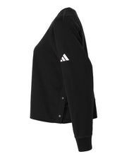 Adidas A1014 Women's Beyond Side-Snap Crewneck Sweatshirt