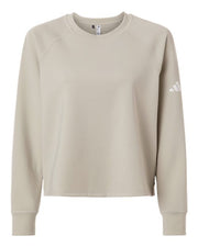 Adidas A1014 Women's Beyond Side-Snap Crewneck Sweatshirt