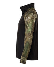 RealTree RT5703 Unisex Realtree® Performance Colorblocked Quarter-Zip Pullover