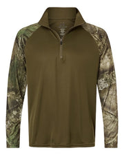 RealTree RT5703 Unisex Realtree® Performance Colorblocked Quarter-Zip Pullover