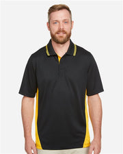 Harriton M386 Men's Flash Snag Protection Plus IL Colorblock Polo