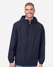 Harriton M73 Unisex Flex Twill Hooded Jacket