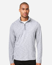 North End NE415 Men's Eclipse Jacquard Quarter-Zip Pullover