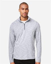 North End NE415 Men's Eclipse Jacquard Quarter-Zip Pullover