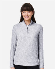 North End NE415W Women's Eclipse Jacquard Quarter-Zip Pullover