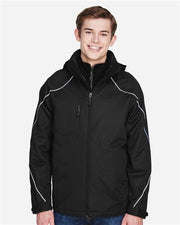 North End 88196 Men's Angle 3-In-1 Jacket with Bonded Fleece Liner