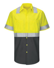 Red Kap SY24 Men's Enhanced & Hi-Visibility Work Shirt